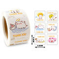 300 Sheets White Square Self-Adhesive Seal Stickers
