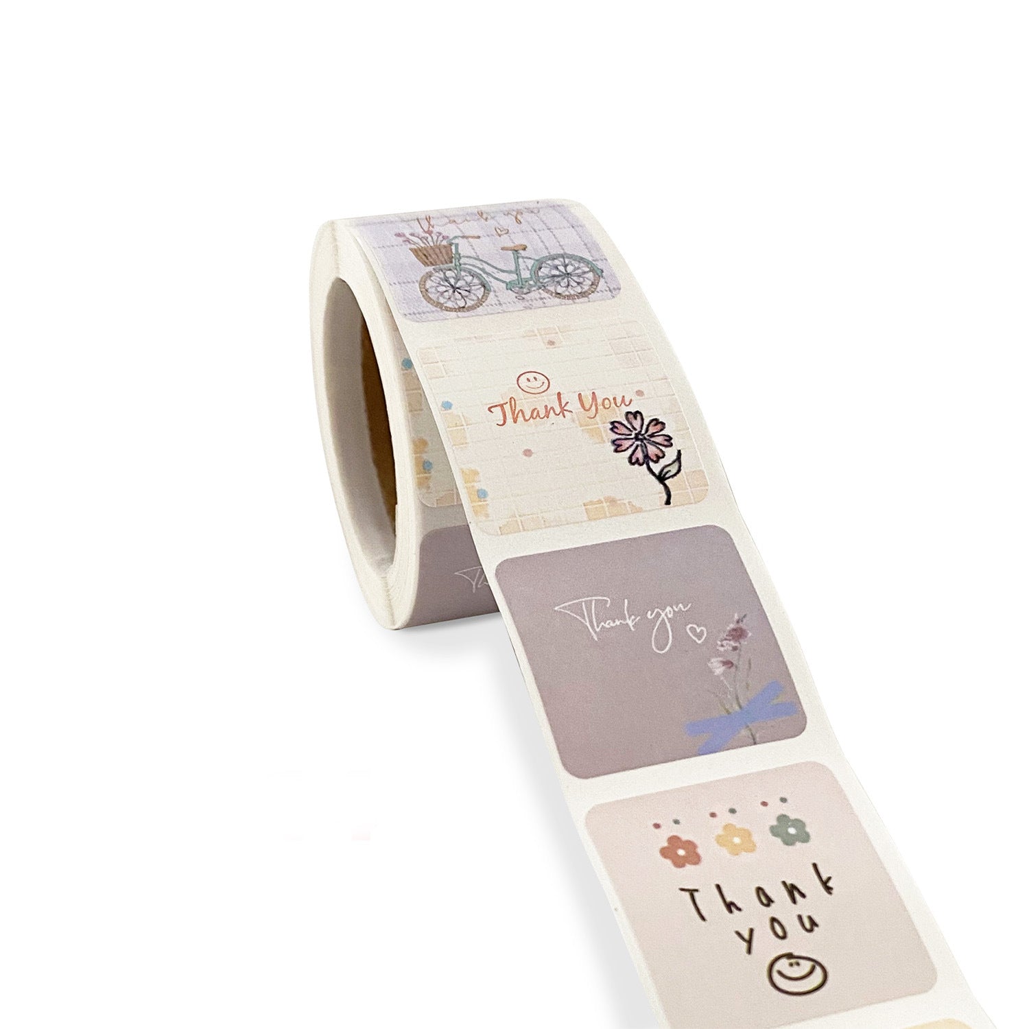 300 Sheets White Square Self-Adhesive Seal Stickers
